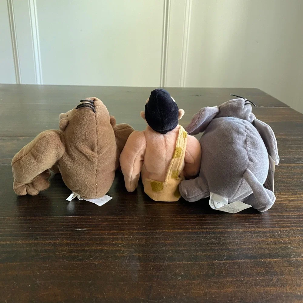 Disney Store George of the Jungle‎ Plush Set George Ape Shep Bean Bag 8